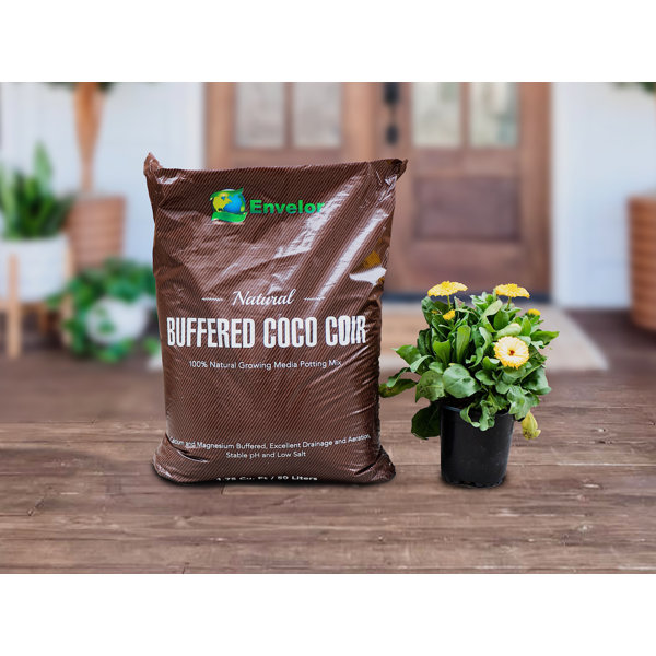 Envelor Fluffed Coco Potting Soil & Reviews Wayfair